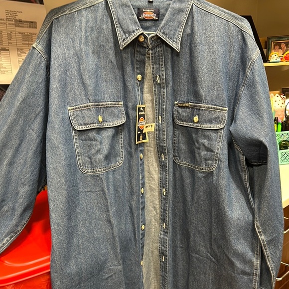 Dickies Blue Denim Shirt - Picture 2 of 5
